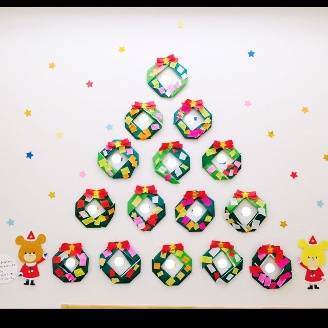 【みんなの投稿】クリスマスリース折り紙