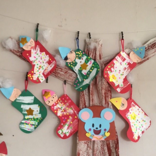 【みんなの投稿】2歳児 12月靴下