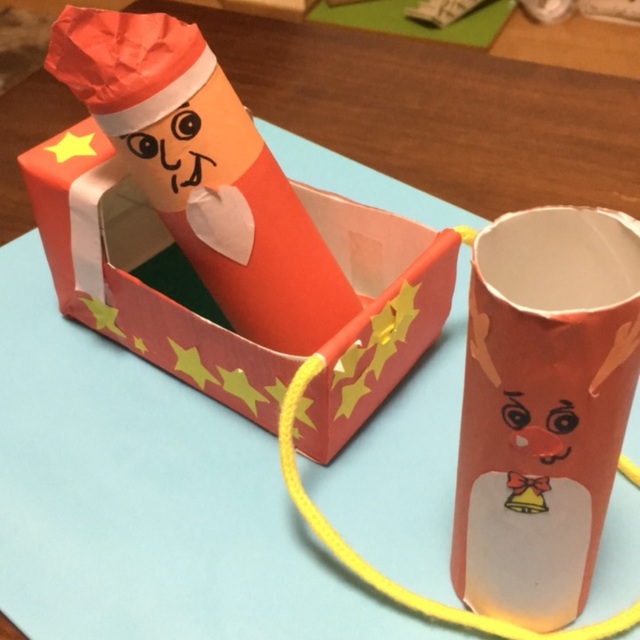 【みんなの投稿】【サンタさんとトナカイさんのそり】