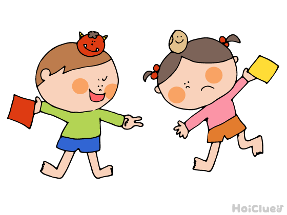 おにvsおまめさん〜節分にちなんだジャンケン陣取りゲーム〜