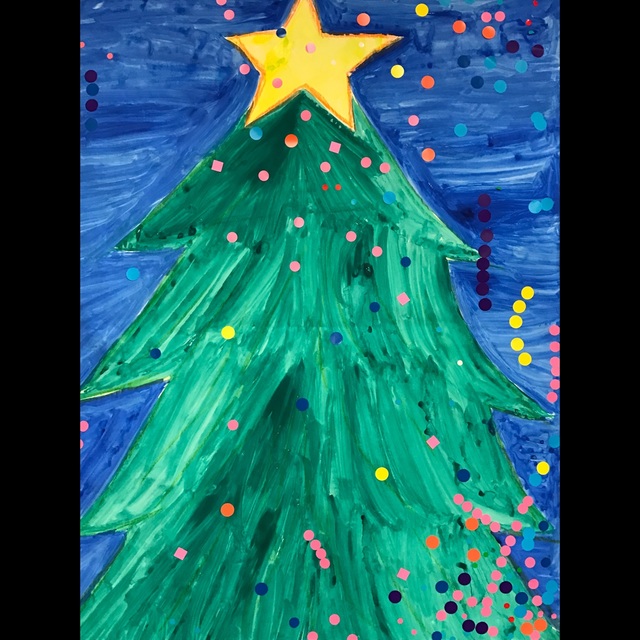 【みんなの投稿】【クリスマスツリー☆シール貼り遊び】