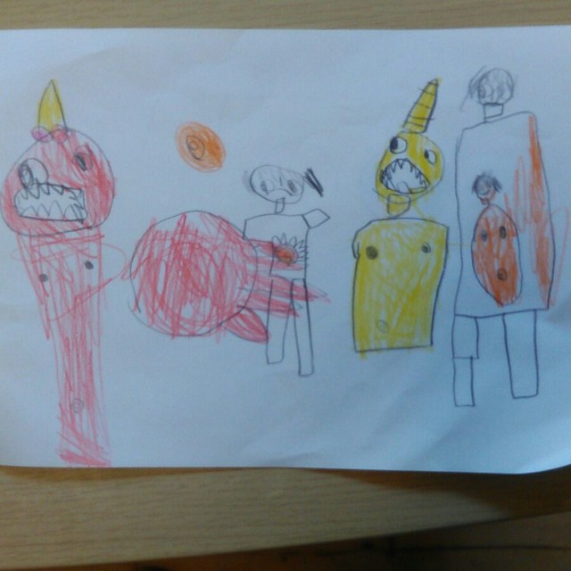 【みんなの投稿】おへそが好きなおにさん