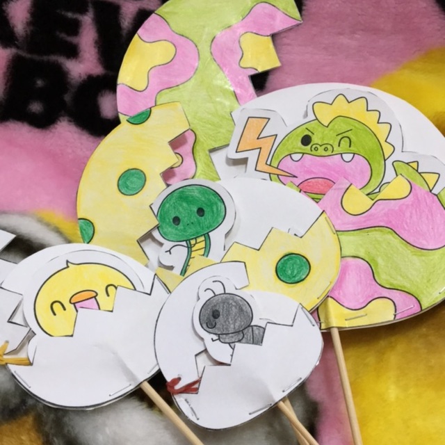 【みんなの投稿】『まあるいたまご』ペープサート