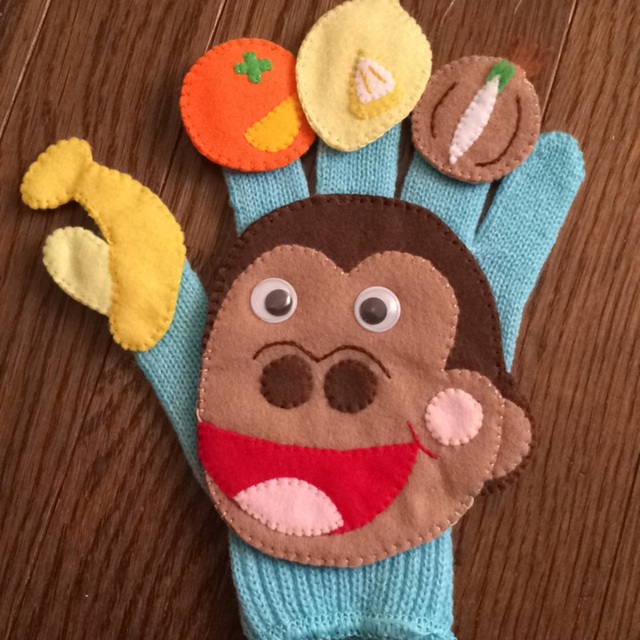 【みんなの投稿】手袋シアター「くいしんぼうのゴリラ」