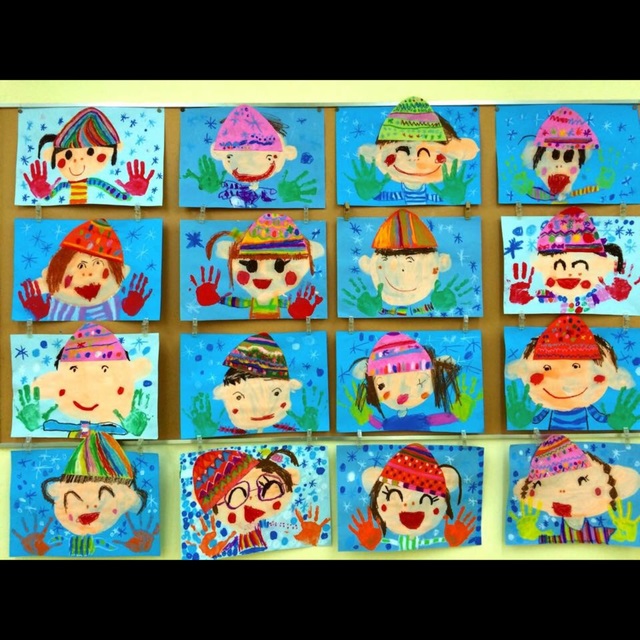 【みんなの投稿】２月壁面　4歳児