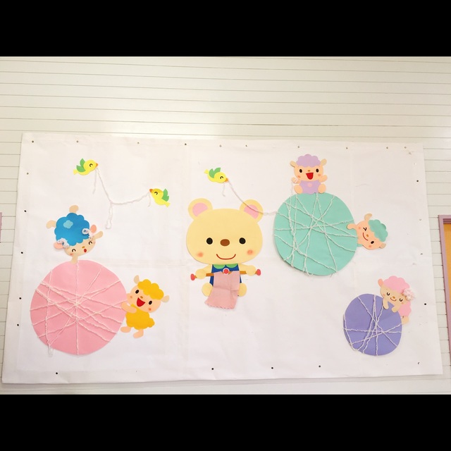 【みんなの投稿】冬壁面 羊の毛糸