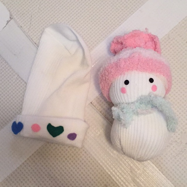 【みんなの投稿】靴下雪だるま 【みんなの投稿】靴下雪だるま