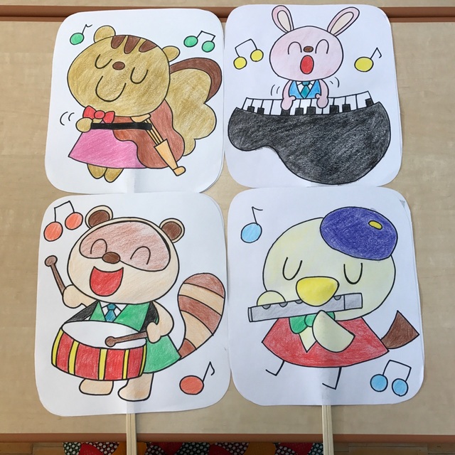 【みんなの投稿】森の音楽家のペープサート！