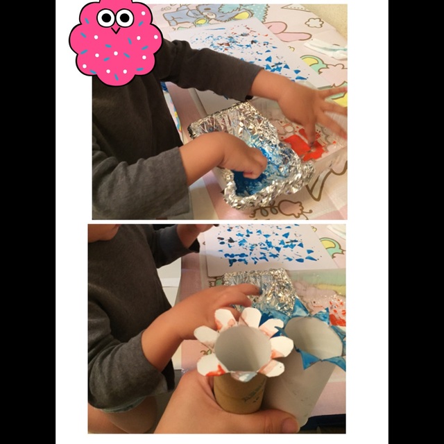 【みんなの投稿】水彩絵の具でスタンプ遊び