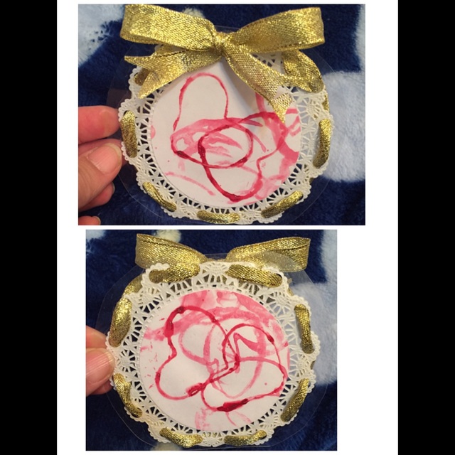 【みんなの投稿】ジージとパパにバレンタインの作品プレゼント