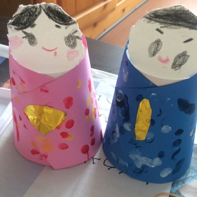 【みんなの投稿】指でペタペタひな祭り