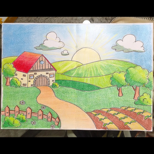 【みんなの投稿】✂︎発表会背景デザイン劇「大きなかぶ」の背景