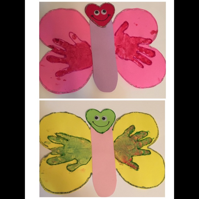 【みんなの投稿】手形で蝶々作り
