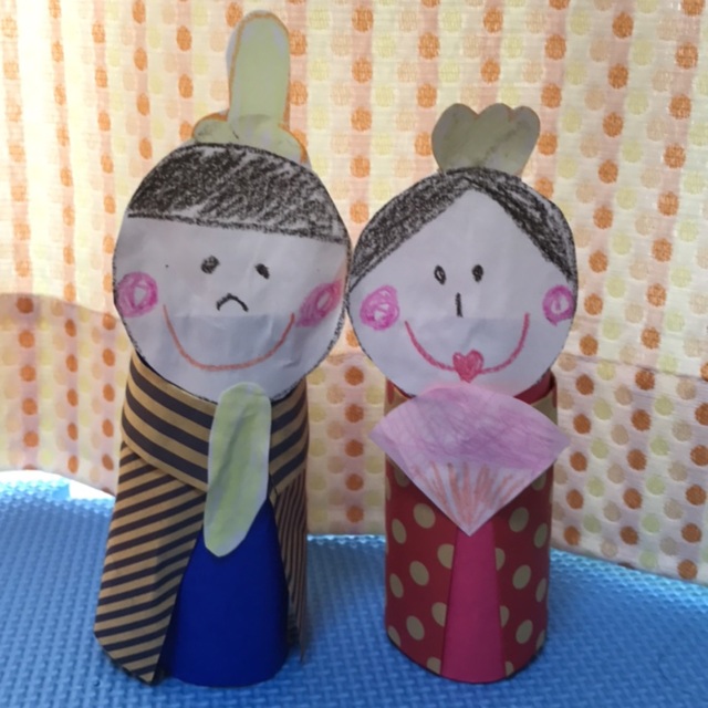 【みんなの投稿】1歳7ヶ月の作品わくわくひな祭り！！
