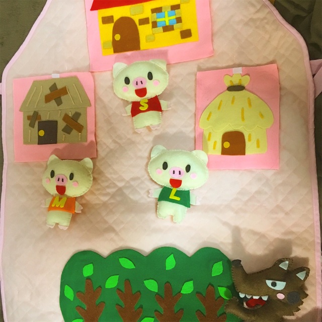 【みんなの投稿】3匹のこぶたエプロンシアター