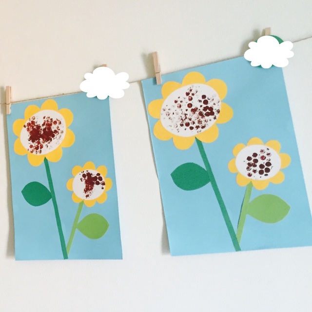 【みんなの投稿】【タンポでひまわり】