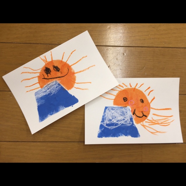 【みんなの投稿】★3歳児★年賀状作り！