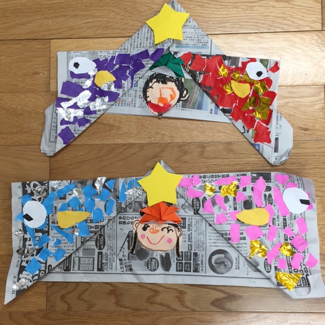 【みんなの投稿】5歳児 子どもの日かぶと制作