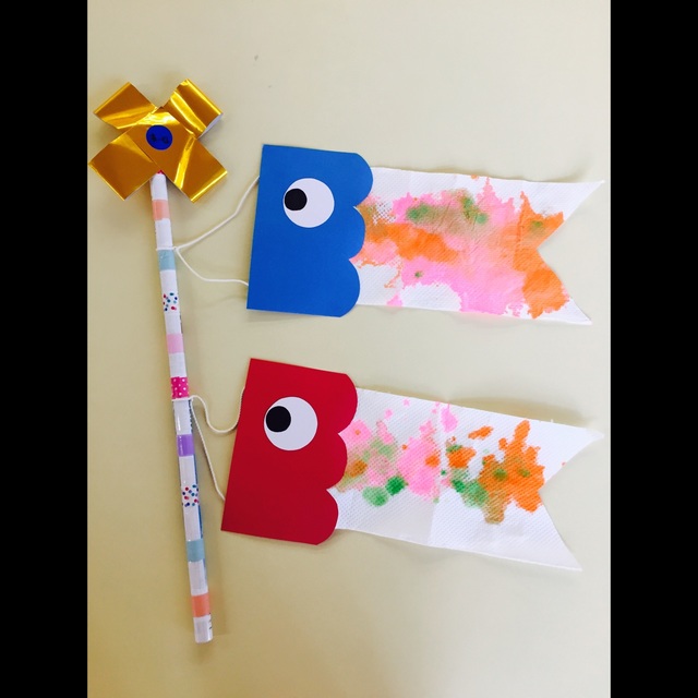 【みんなの投稿】☆こいのぼり☆2歳児☆にじみ絵