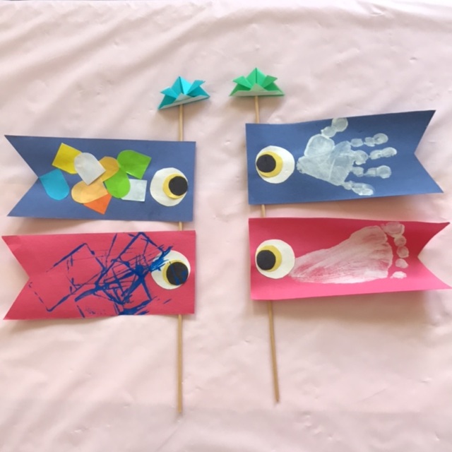 【みんなの投稿】【こいのぼり】 手形・足形