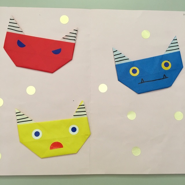 【みんなの投稿】２月制作/折り紙鬼