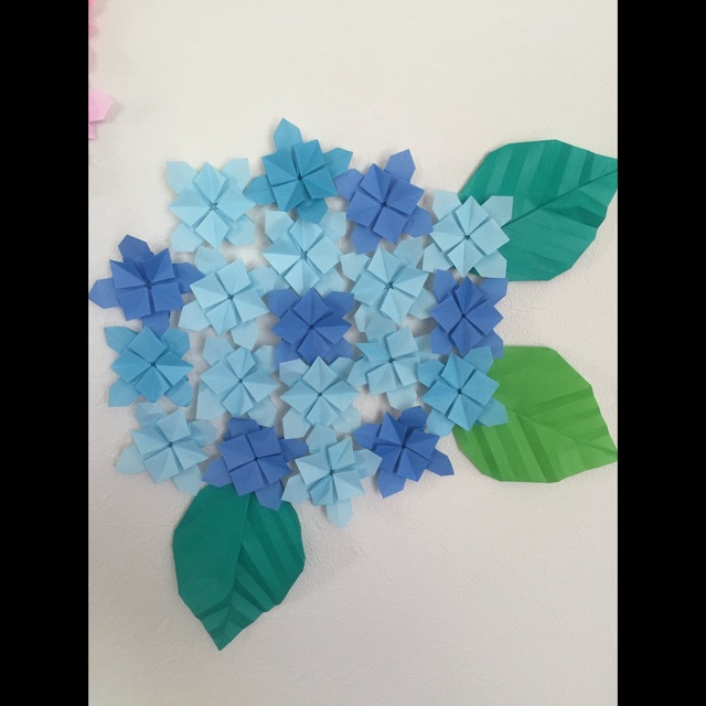 【みんなの投稿】【あじさい 壁面飾り】