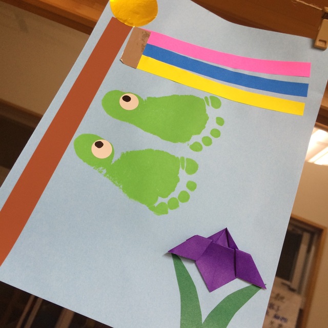 【みんなの投稿】こどもの日 ０歳児足型