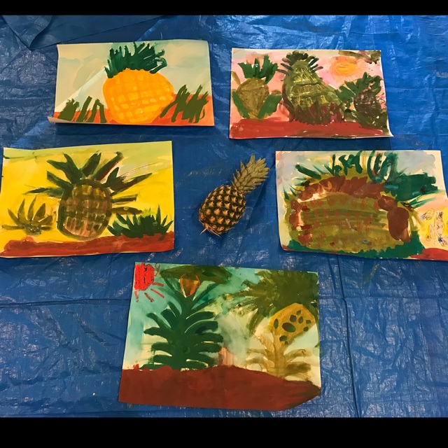【みんなの投稿】「パイナップル」4歳児
