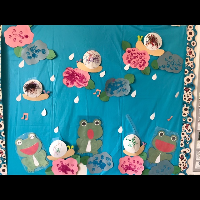 【みんなの投稿】【6月壁面】1、2歳児