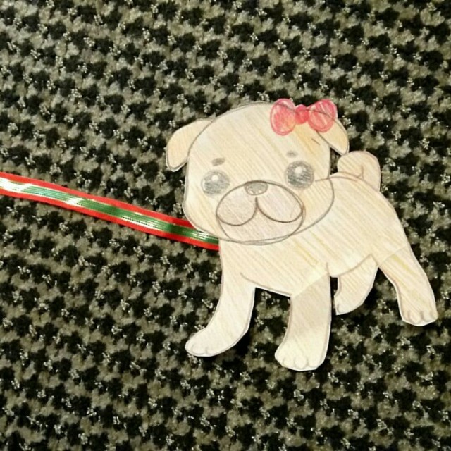 【みんなの投稿】★紙犬散歩(２歳児用)