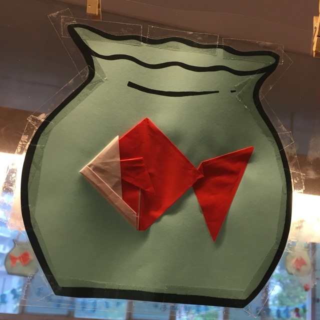 【みんなの投稿】金魚4歳児 折り紙