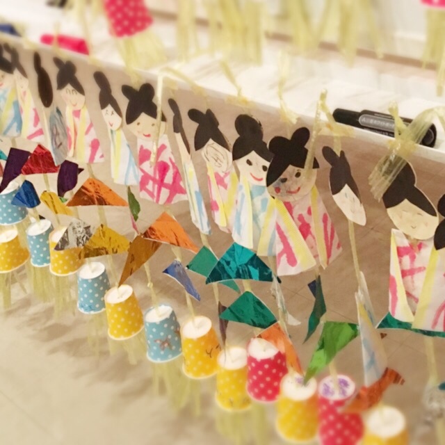 【みんなの投稿】『おりひめさまとひこぼしさまのつり飾り』