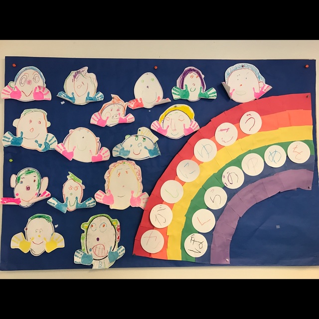 【みんなの投稿】【にじのむこうに 壁画】・4歳児 共同制作