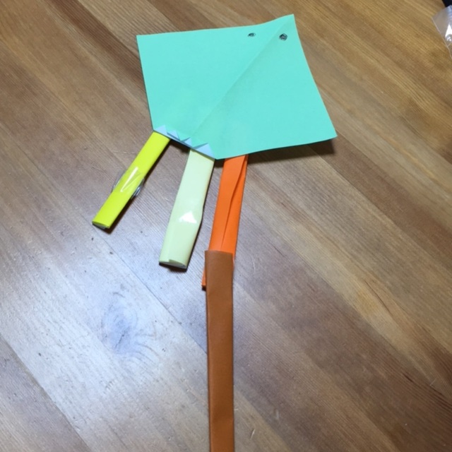 【みんなの投稿】たこ 4歳 折り紙