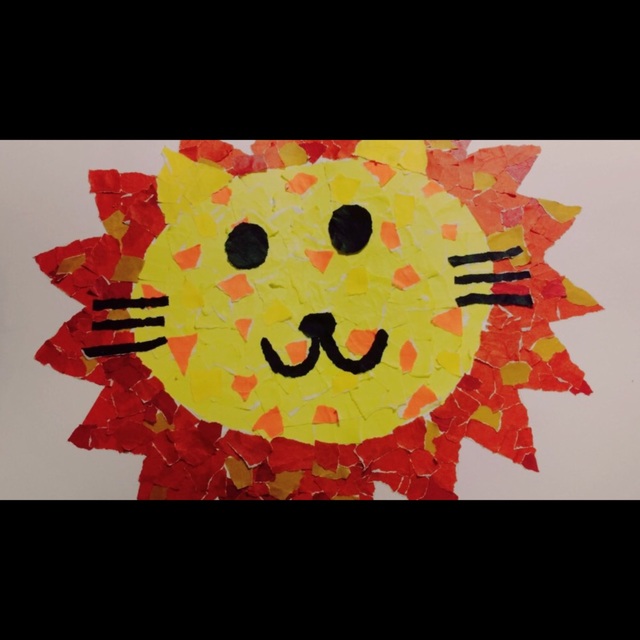 【みんなの投稿】【ライオンのちぎり絵】 【みんなの投稿】【ライオンのちぎり絵】