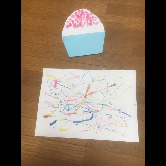 【みんなの投稿】フィンガーペイントでかき氷