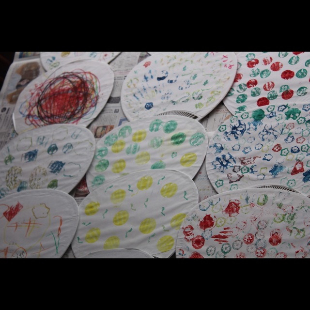 【みんなの投稿】うちわに野菜スタンプ