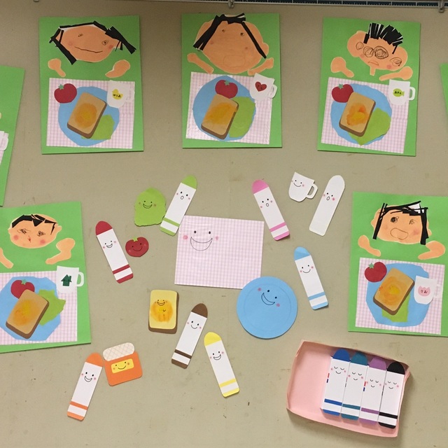 【みんなの投稿】3歳児 おはようクレヨンの壁面