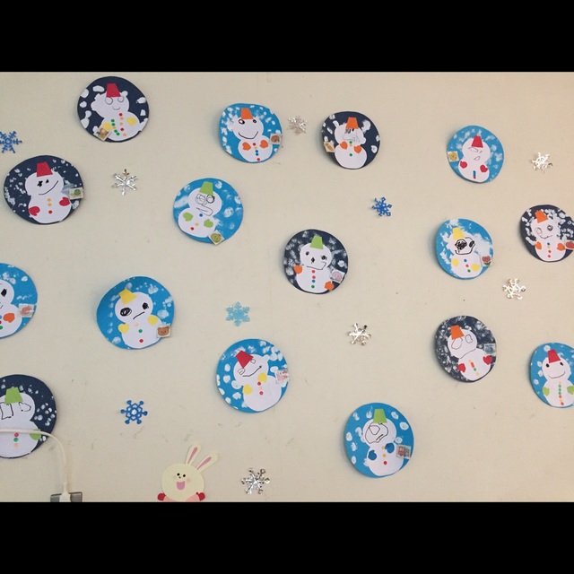 【みんなの投稿】雪だるまの壁面 【みんなの投稿】雪だるまの壁面