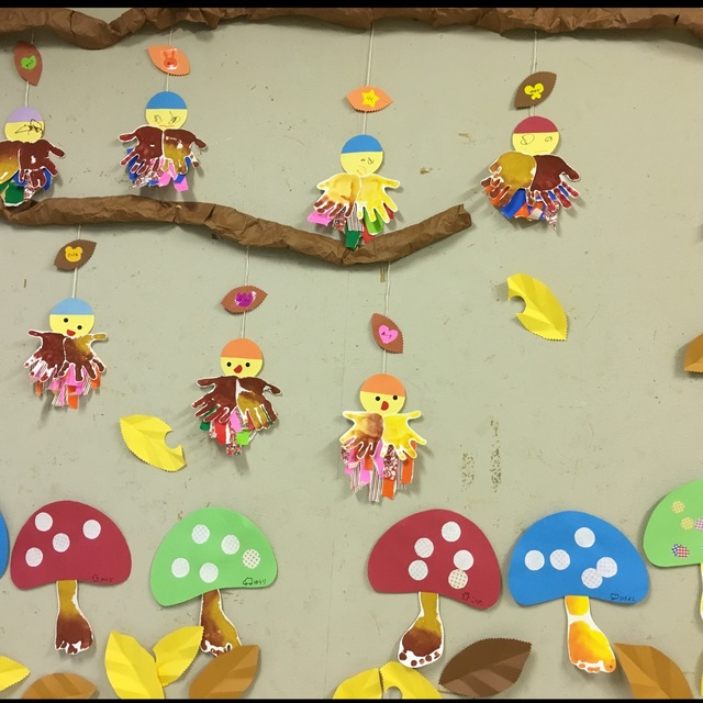 【みんなの投稿】２歳児 手形でみのむし