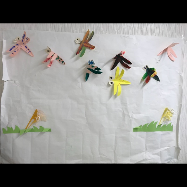 【みんなの投稿】デカルコマニーでトンボ