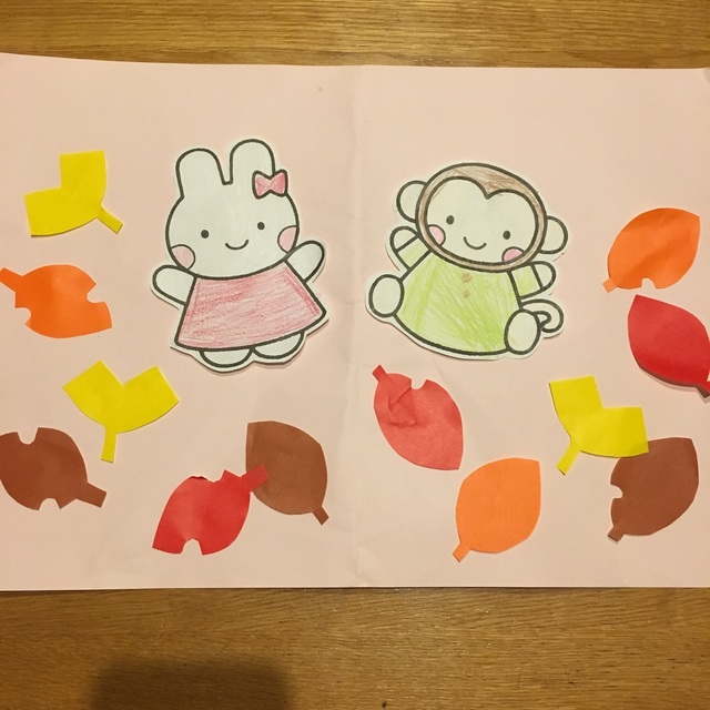 【みんなの投稿】11月(秋)製作 １.2歳 紅葉