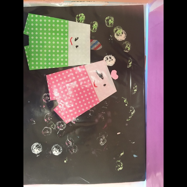 【みんなの投稿】たなばた 2歳児 折り紙で彦星と織姫