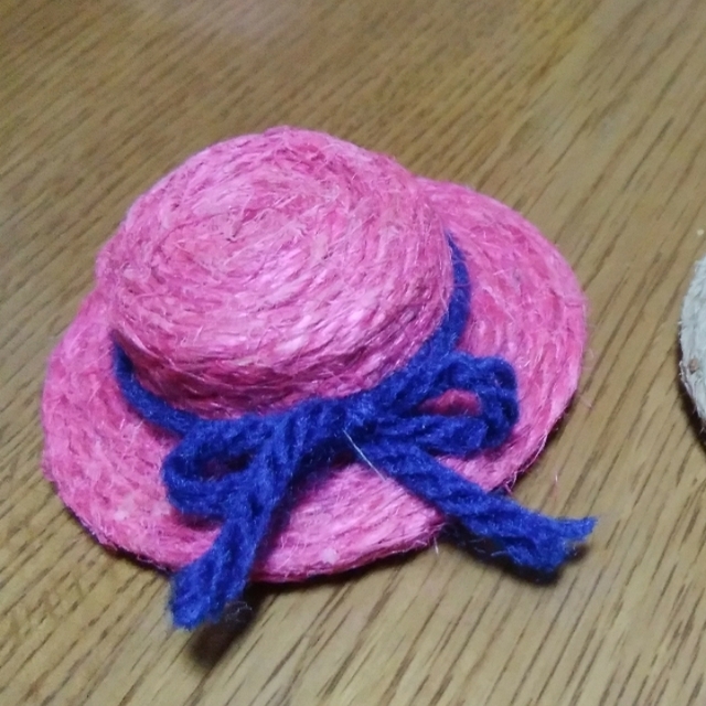 【みんなの投稿】ミニチュア麦わら帽子 カラー麻紐