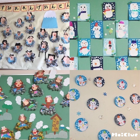 みんなの冬の製作壁面アイデア〜お正月から春にかけて楽しめそうな作品壁面大集合！〜
