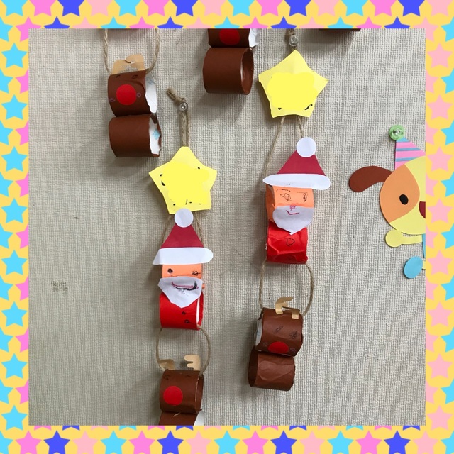 【みんなの投稿】トイレットペーパーでサンタクロースとトナカイ