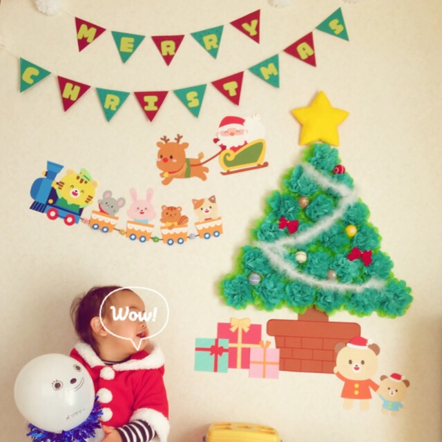 【みんなの投稿】100均のみ＊ペーパーフラワーのクリスマスツリー