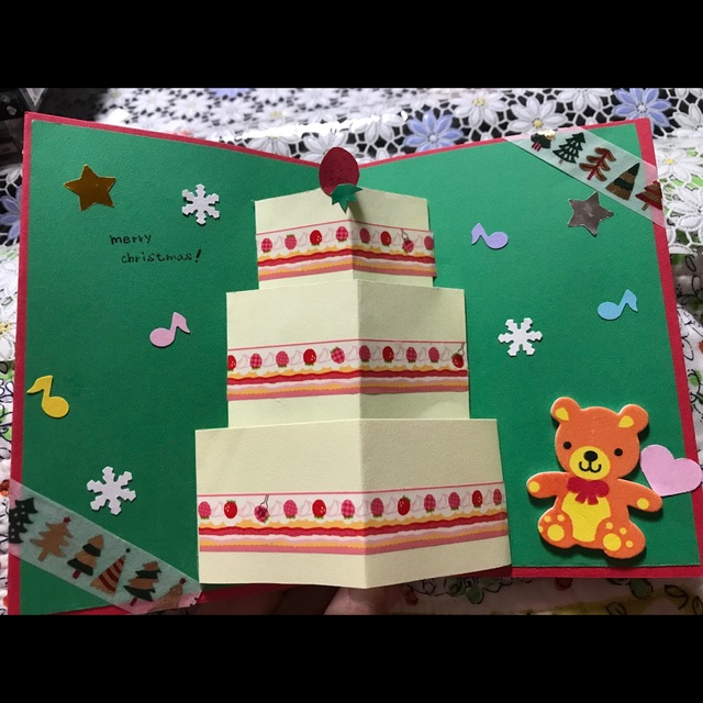 【みんなの投稿】クリスマスカード ケーキバージョン
