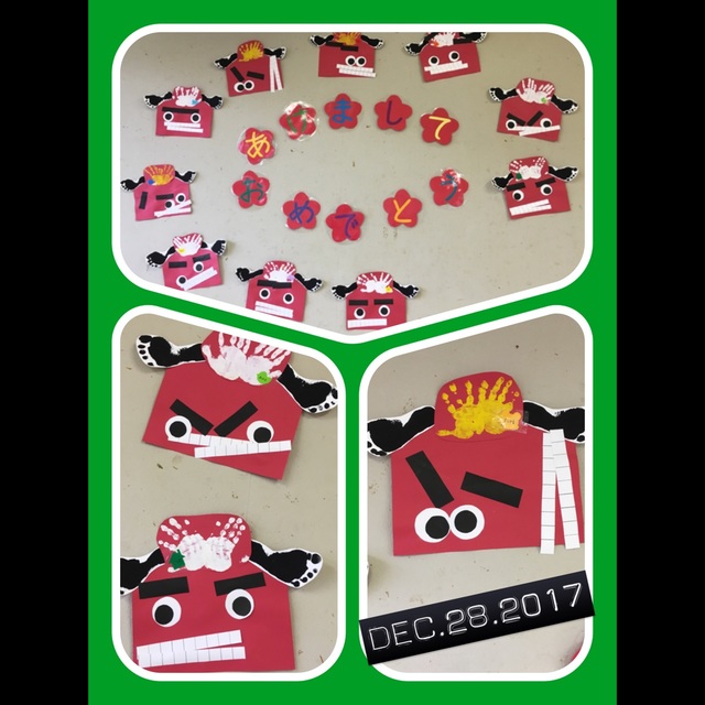 【みんなの投稿】1.2歳児 １月壁面 獅子舞