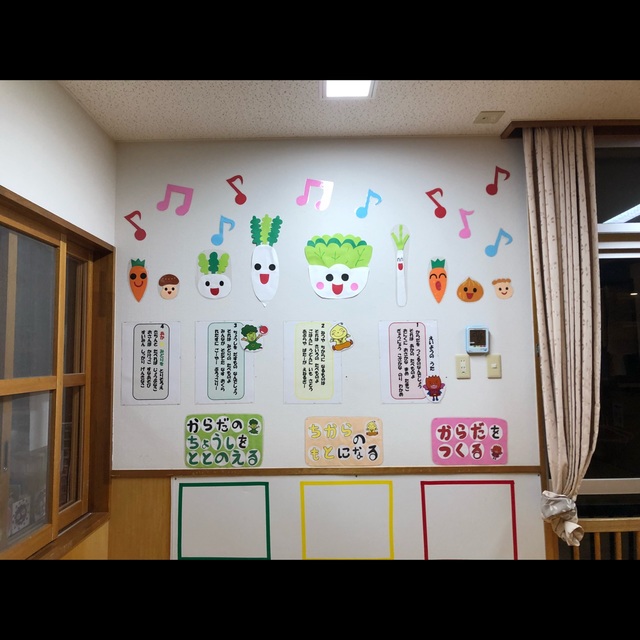 【みんなの投稿】食育★ランチルーム壁面